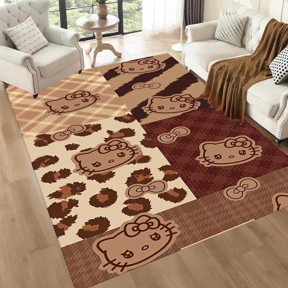 Hello Kitty Party Square rugs are a great choice for living rooms, bedrooms, home décor, and as gifts.