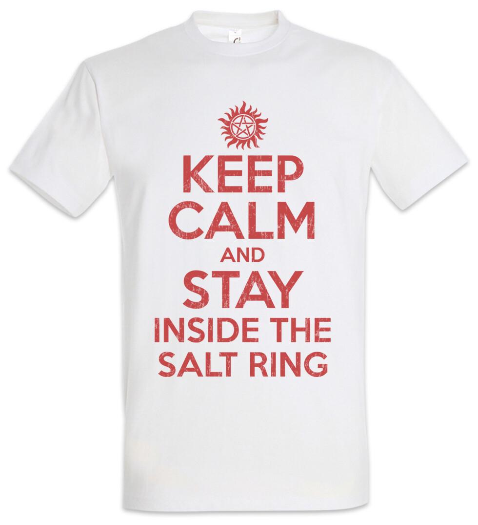 Keep Calm And Stay Inside The Salt Ring Men s T-Shirt Mens Womens Tees Top Supernatural Fun Logo L