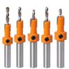 Wood Milling Cutter 8mm Shank HSS Woodworking Countersink Router Bit Set Screw Extractor Remon Demolition