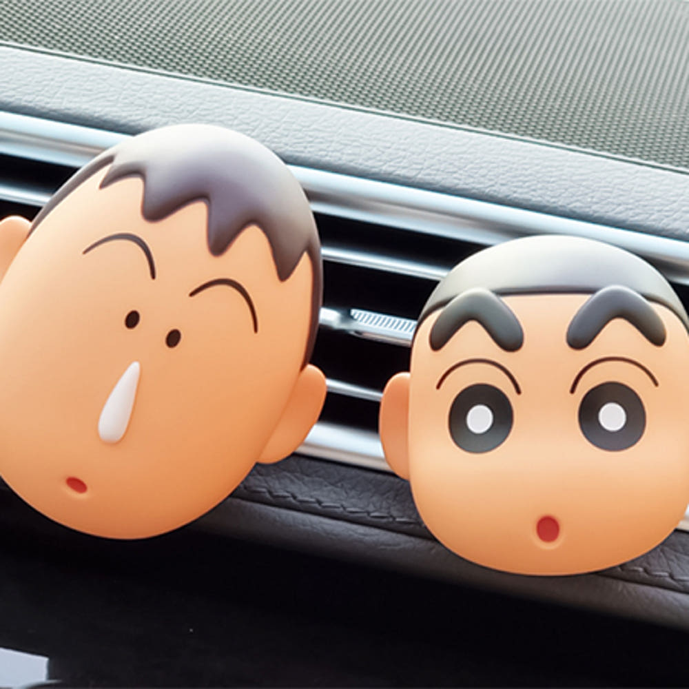 [BelleaMant] Crayon Shin-chan-Charakter, großes Gesicht, Auto-Lufterfrischer, Lüftungsdiffusor, Buri Buri Mo