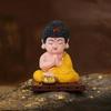 Easy To Install Solar Powered Buddhas Head Figure Nodding Dashboard Decoration Ornament ABS Materials Quiet Spiritual