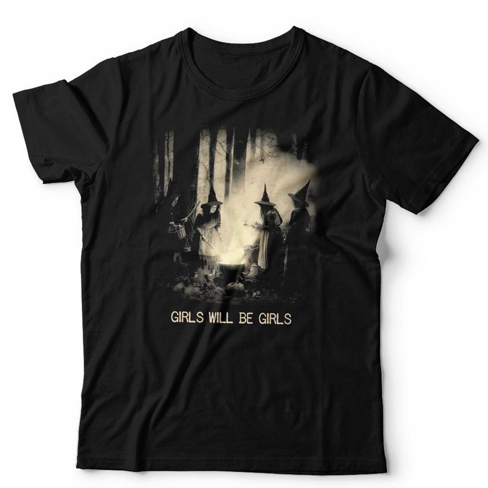 Girls Will Be Girls Tshirt & Kids Halloween Horror Cottagecore Witches Gift S