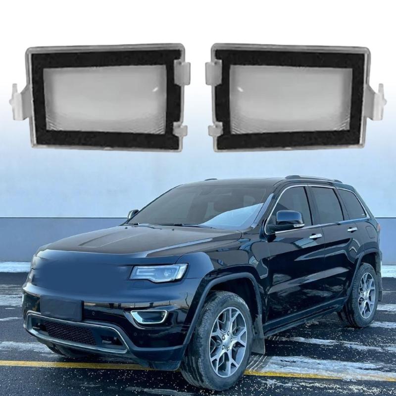 Rear License Plate Lamp Cover Precise Fit High Brightness IP67 Waterproof Polycarbonate Housing 68020954AB 68020955AB