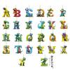 26 Letter Cartoon Pendant for Tree Kids Acrylic Christmas Animal Ornament