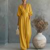 New Summer Spring Elegant Waist V-Neck Women's Jumpsuit