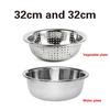Vegetable and fruit mesh filter plates Mesh hole dinner plates Thickened Stainless Steel leak colander Plate Round hole tray