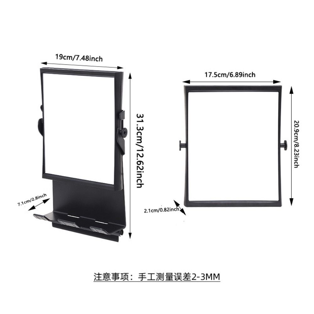 With Suction Cup Fogless Shower Shaving Mirror Aluminum Frame Makeup Mirrors  Shaver Holder