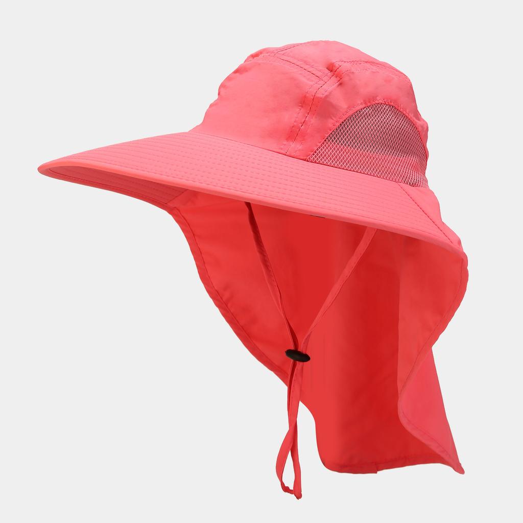 New Spring and Summer Sunshade Bucket Hat Women's Outdoor Jungle Mountaineering Fishing Hat Neck Protector Big Brim Men's Quick-drying Hat