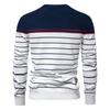 Autumn and Winter New Striped Color Matching Long Sleeve Men's Knitwear