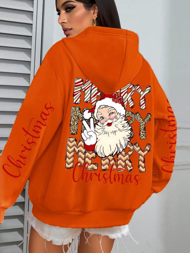 Women's Hip Hop Streetwear Santa Claus Hoodie – Autumn Style
