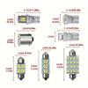 42pcs/20pcs Car LED Combination Set Lamp T10 Wide Lamp Double Point Reading Lamp White Auxiliary Lamp Door Lamp Interior Ceiling Bulbs 7