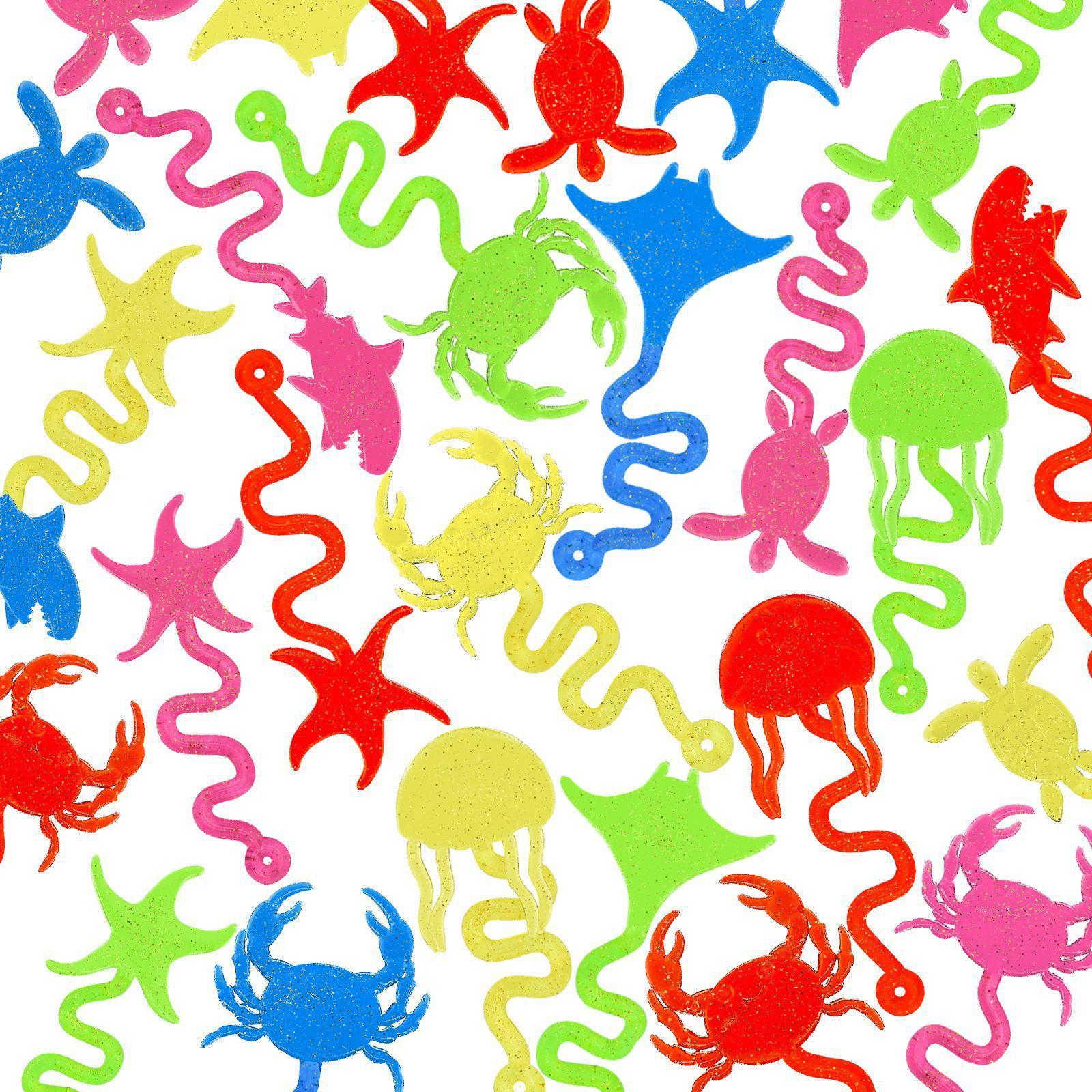 

Mini Sticky Ocean Creature Wall-Climbing Hand Elastic Stretchable Sticky Fun Small Toy Stress Relief Venting Toy Fun Toy (As shown-8132)-