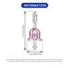 Orstarry 925 Silver Pink Orchid Wind Chime Pendant Beads Original Pendants Bracelet Charm Jewelry Party DIY Gifts