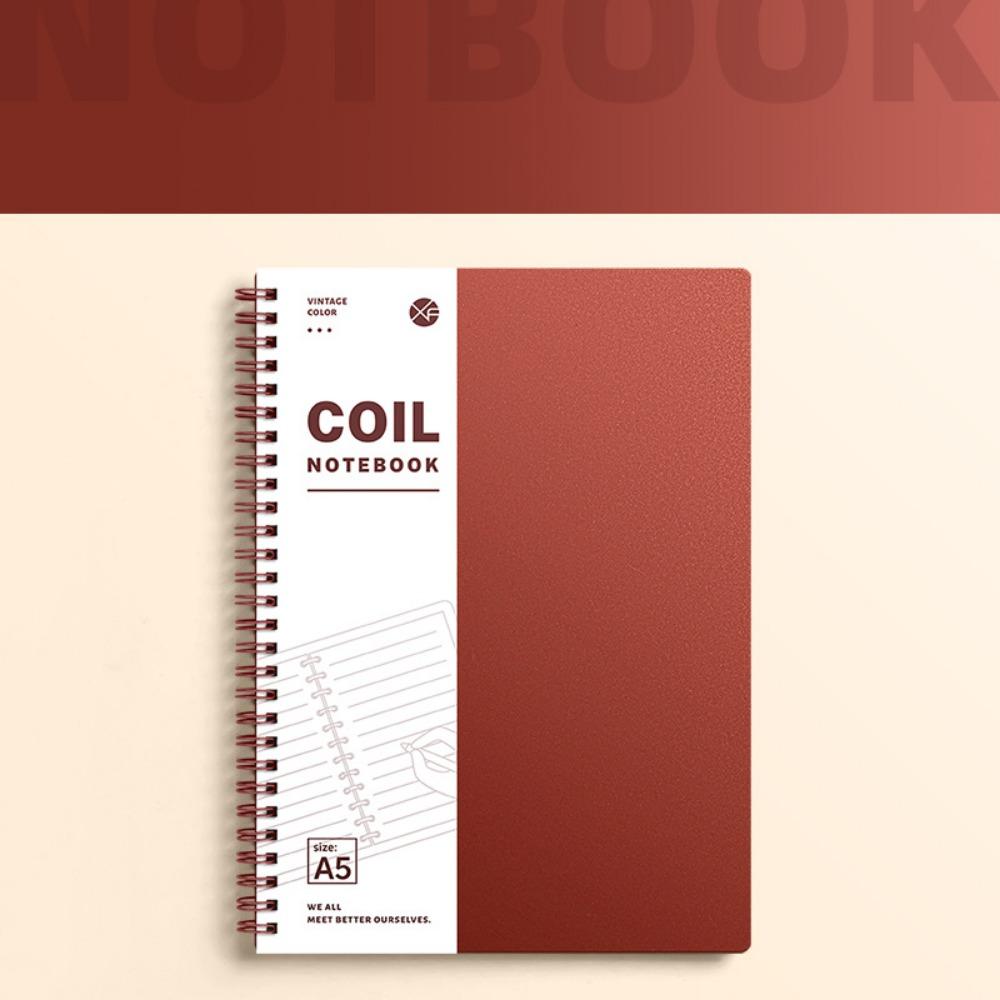 A5/B5 Spiral Notebook 120 Cream Pages Thicken Pocket Notebooks Lay-Flat Binding with Ring Binders Coil Notebook