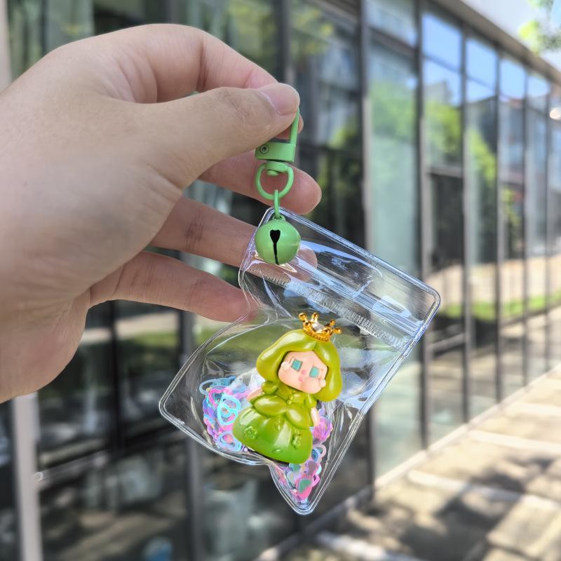 Creative Resin New Pearlescent Crying Baby Princess Keychain Pocket Pendant Cute Bell Schoolbag Car Strawberry