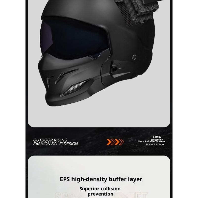 American Warrior Combination Scorpion Helmet Vintage Cruise Motorcycle Helmet Four Seasons Moped Full Helmet