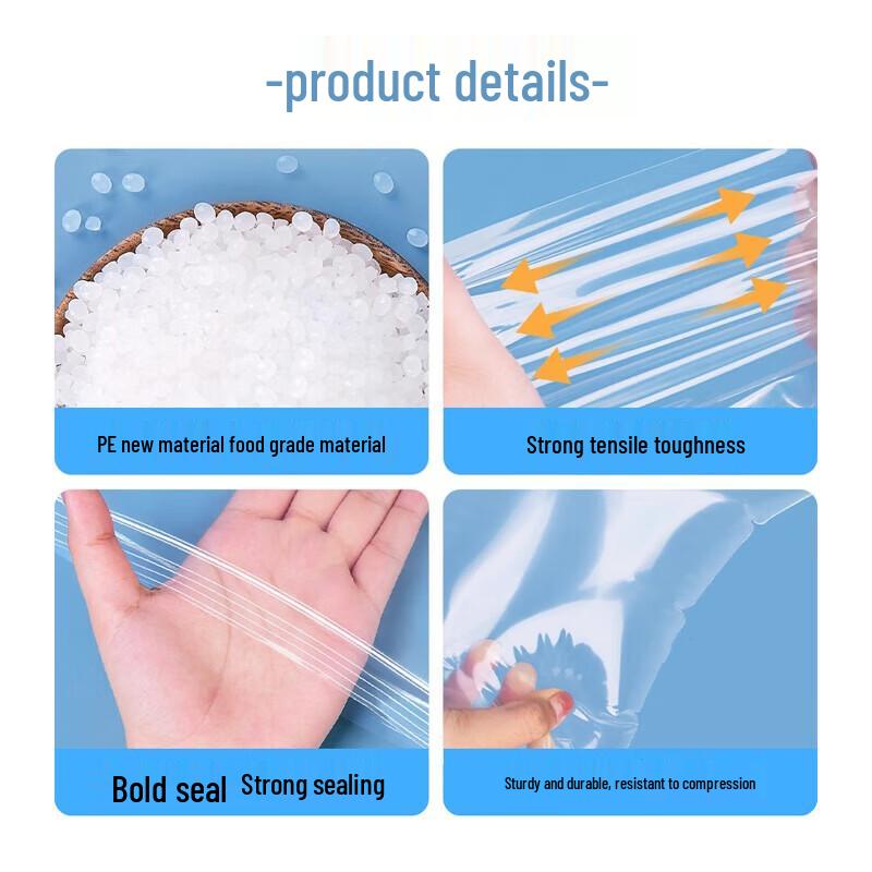 Miaojie Transparent PE Food Self-Sealing Bags