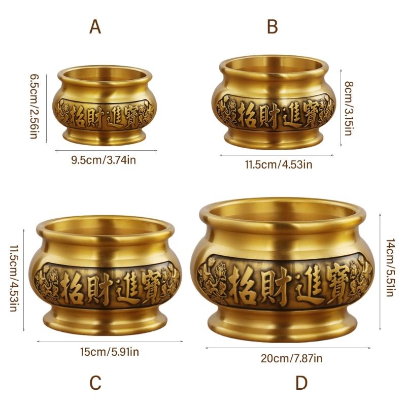 Brass Prosperity Incenses Burners Exquisites Home Decors Vintage Chinese Styles Incenses Holders Censers Ornament Bowl