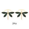 2/4Pcs Green Oil Dripping Dragonfly Home Decoration Hotel Napkin Ring Fashion Insect Napkin Ring New Metal Napkin Ring