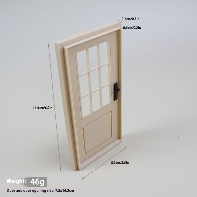 1 Piece 1:12 Dollhouse Simulation Plain Door Mini Openable Door Model Doll House Miniature Furniture Accessories
