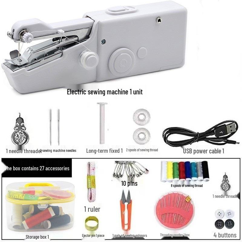 Compact Portable Electric Sewing Machine - Multifunctional Handheld Mini Tailor's Tool