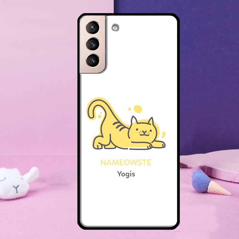 

Забавный кот-йог Чехол для телефона Samsung Galaxy S25 Ultra S24 S23 Ultra S9 S10 S20 S21 S22 Plus S24 FE Galaxy S25
