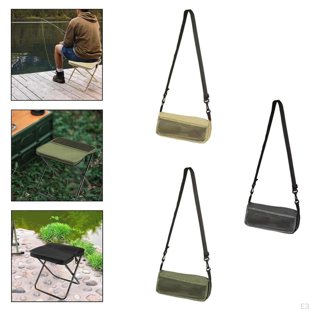 Camping Foldable Stool Compact Design for Easy Transport Oxford Cloth Bag Outdoor Activities