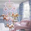 F26C Love Heart Stars Moon Hoop for Handmade Dreamcatcher Making Wall Dream Catcher Frame Circle Ring Metal Macrame Hoop