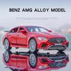 Mercedes Benz GT63 AMG Coupé Simulation Diecast & Spielzeugfahrzeuge Geräusche & Licht Rückziehauto 1:32 Legierungsmodell-Geschenke für Kinder