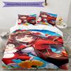 3pcs Genshin Impact characters7 pattern bedding set duvet cover set includes duvet cover &pillowcases, perfect all season bedroom decoration & gift