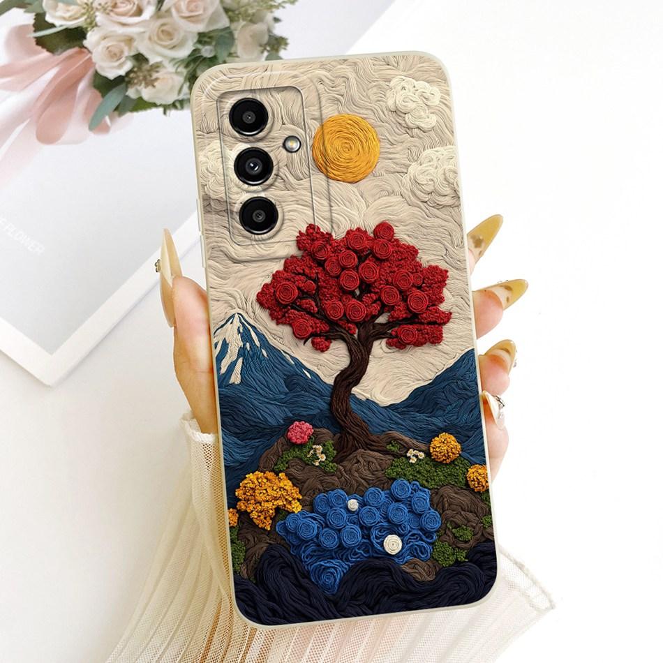 For Samsung Galaxy A05s A05 Cute Cat Flower Cartoon Phone Case For Samsung A05 A 05 05S A05S Shockproof Soft Silicone Cases
