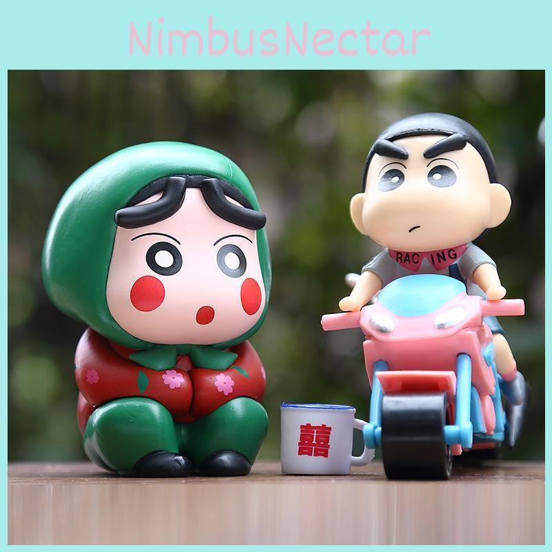 Chan Crayon Shin Motorcycle Action Figure Doll Collectible Toy Car Gift Decor