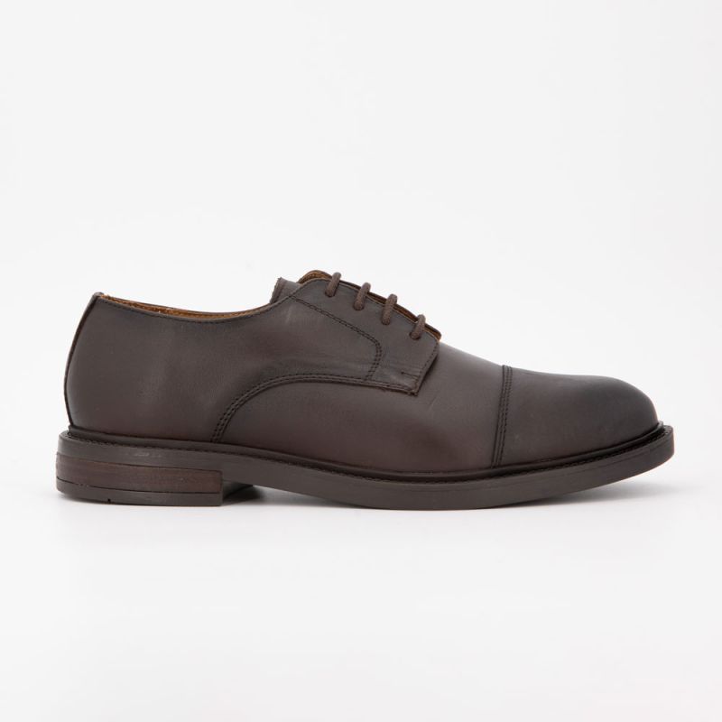 Derbies cuir à lacets avec surpiqures Homme ELWIN