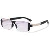 New Frameless Bifocal Reading Glasses Diamond Trimmed Fashion Presbyopia Eyeglasses Blue Light Blocking Eye Protection Eyewear