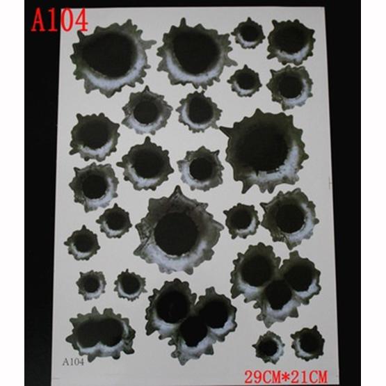 Adesivo per Auto 3D Decalcomania Proiettile Copriauto Moto Graffi Proiettile Realistico Adesivo Impermeabile 1 pz