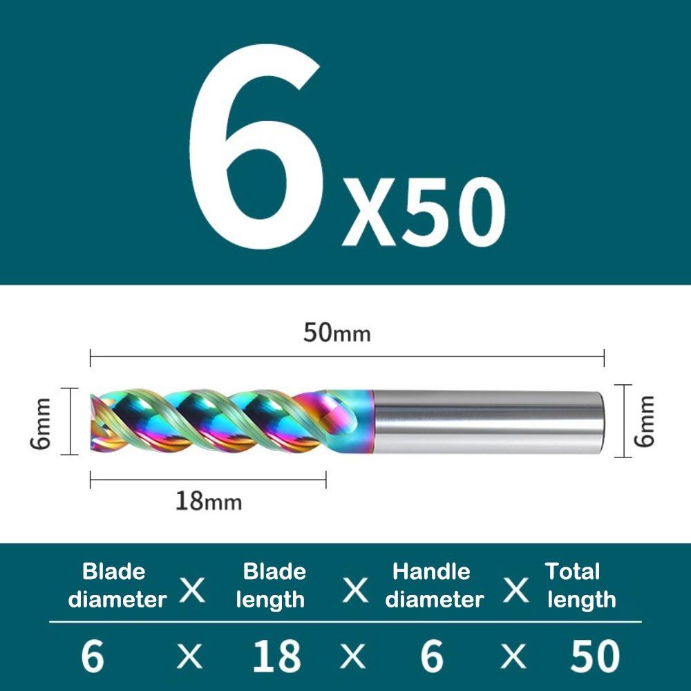 HRC65 Metal Milling U-groove CNC Carving Bit Special CNC 3 Flute End Mill
