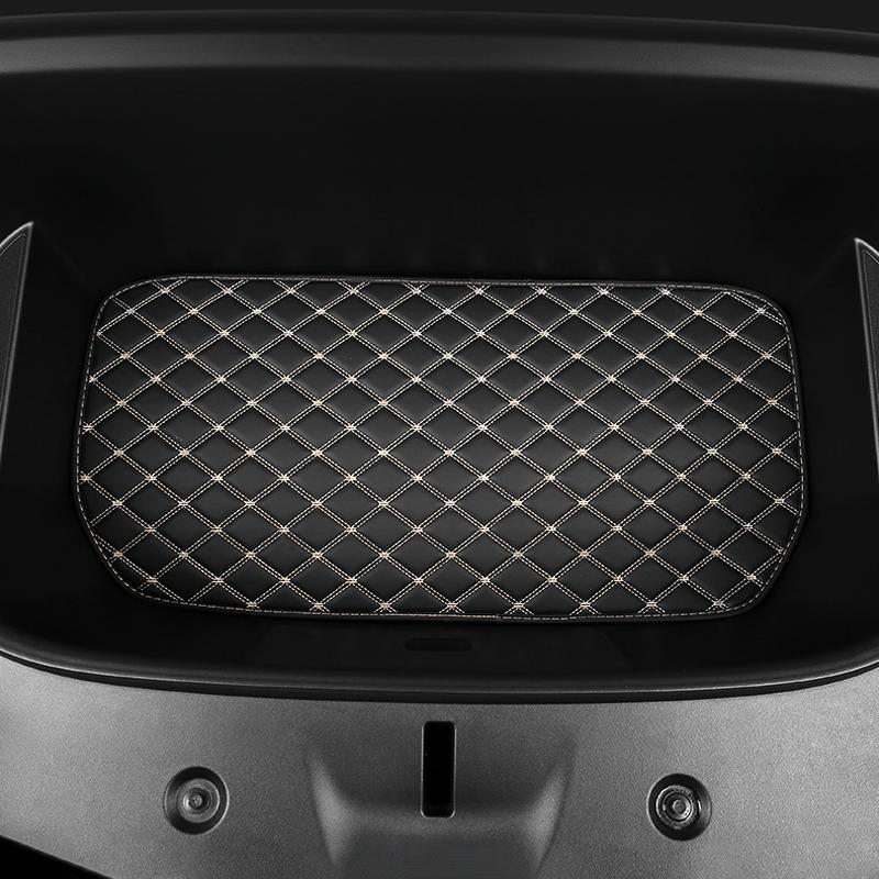 Cutie de depozitare din piele din față pentru mașină, covoraș pentru portbagaj din spate pentru Tesla Model Y 2022 2023, tampon impermeabil, căptușeală de protecție pentru portbagaj
