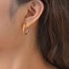 Minimalist U-shaped Earrings for Women, Gold Silver Color Hammer Pattern Stainless Steel Hoop Earrings, Trendy Jewelry Gifts