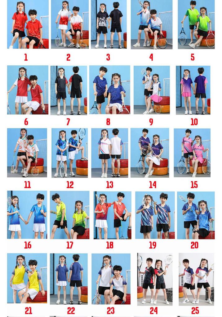 Quick-Dry Badminton & Table Tennis Uniforms for Men, Women & Kids