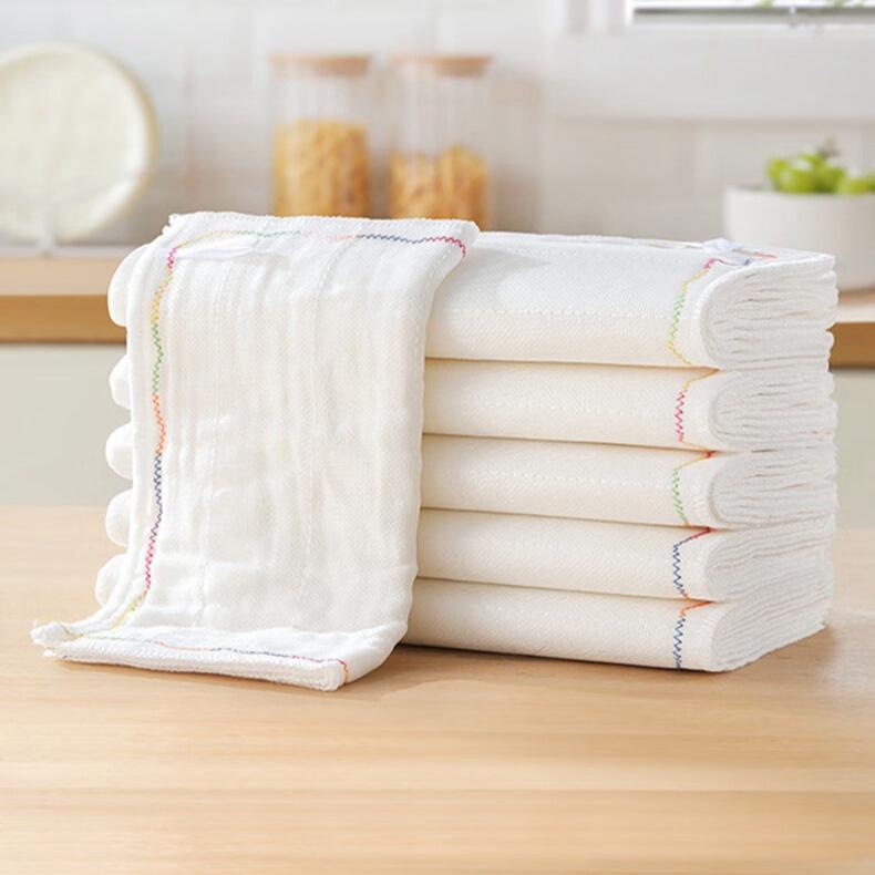 Curcubeu șervețel uleios Fire de bumbac multistrat Bumbac îngroșat Lavetă absorbantă pentru spălat vase Prosop pentru spălat vase fără ulei și fără păr