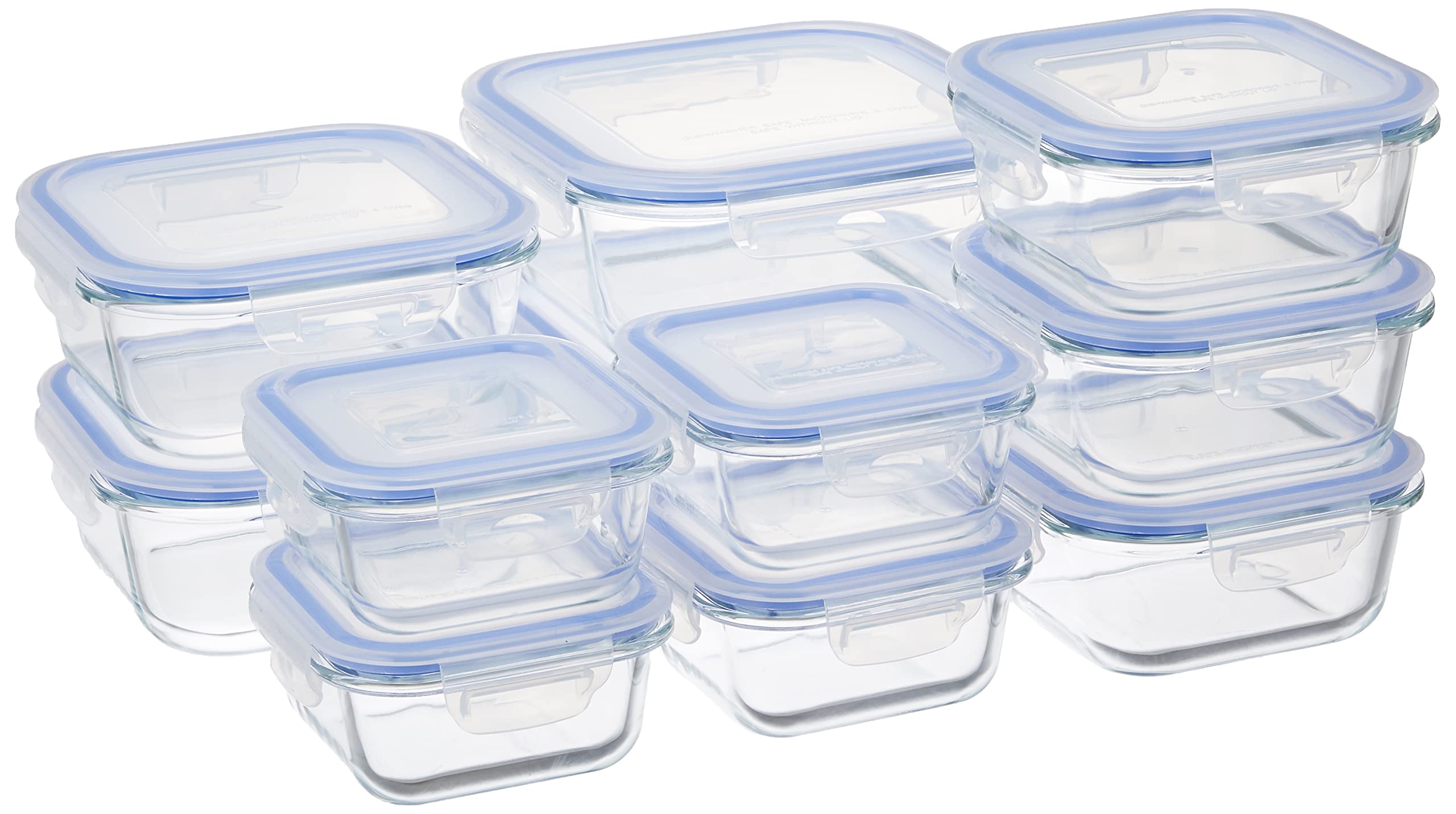 

Wahei Freiz Microwave and Oven Safe Glass 300ml x 510ml x 800ml x and 1100ml x Resh Heat-Resistant Containers, 4, 3, 2, 2, ME-7404