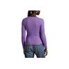 Polo Ralph Lauren Solid Color Crew Neck Long Sleeve Sweater Women sweater Lavender 211891640-028