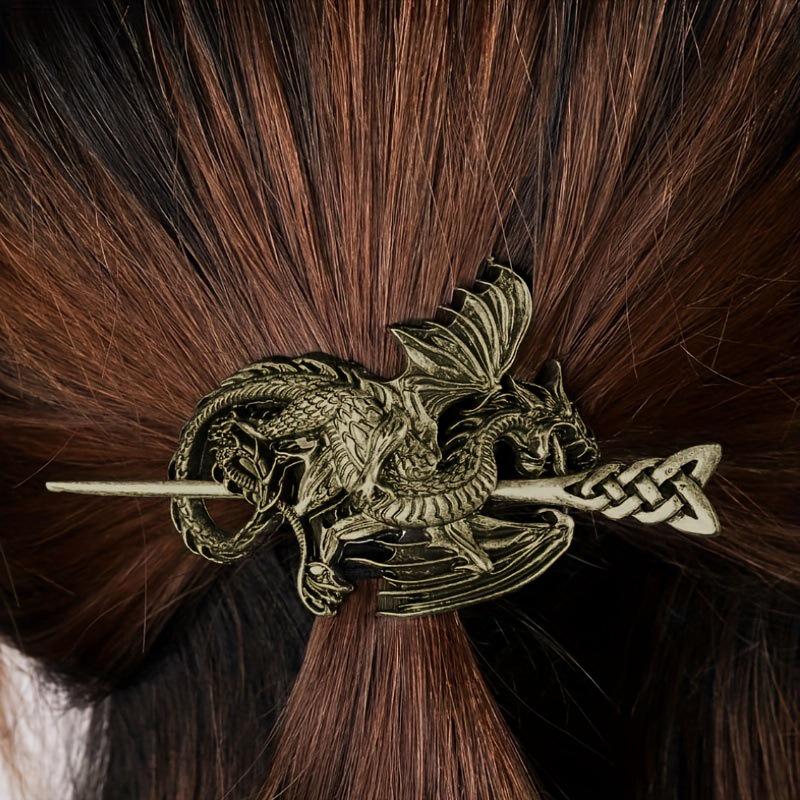 Viking Dragon Hairpin: Women’s Retro Nordic Style Hair Stick and Headdress Accessories