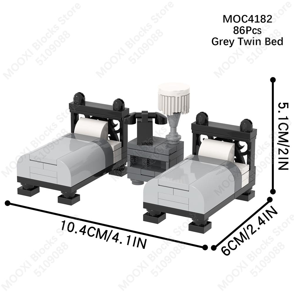 MOOXI House Furniture Series Bed Piano Drum Sets City Creative MOC Bricks Building Blocks Kids Toys Playing House Boy Girl Gifts