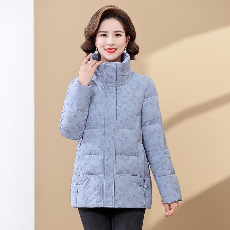 

Mom s Winter Down Jacket, Cotton Padded for Women in their 40s-50s. 2025 New Collection, Thickened for Middle-aged and Elderly. XL [Recommended for 105-120 jin] светло-синий
