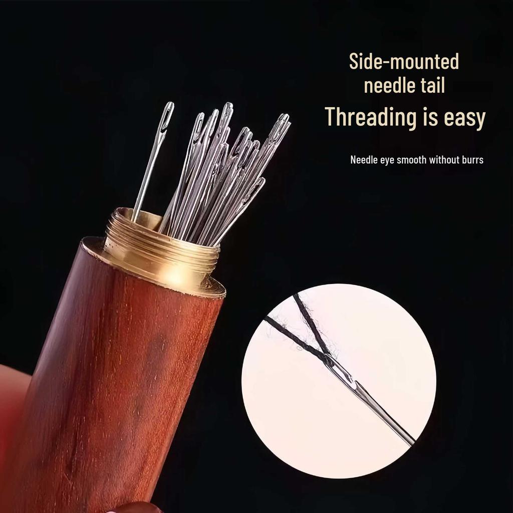 Vintage Style Sewing Needles: Household Steel Needles Set for Clothes, Quilts, Large-Eye & Fine Needles.
