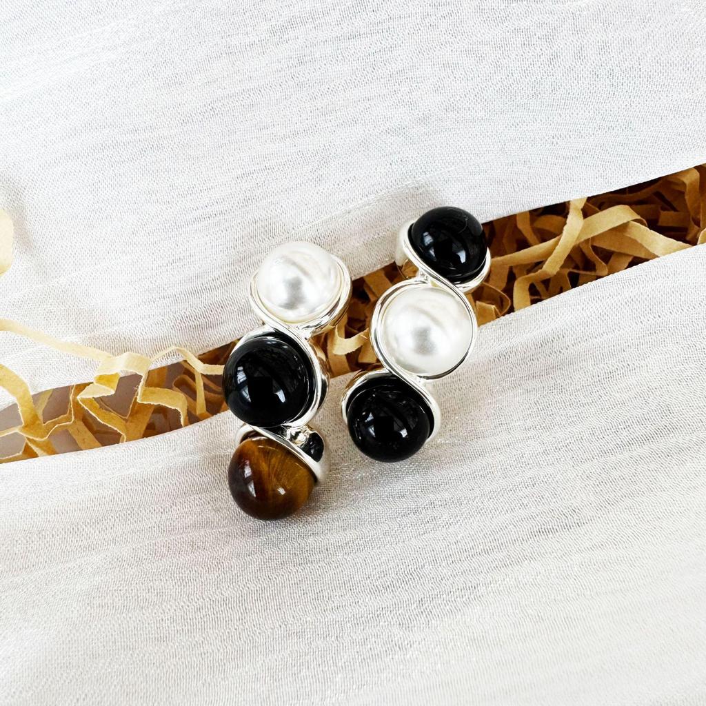 Autumn/Winter 2025 Women's High-End Tiger Eye Stud Earrings