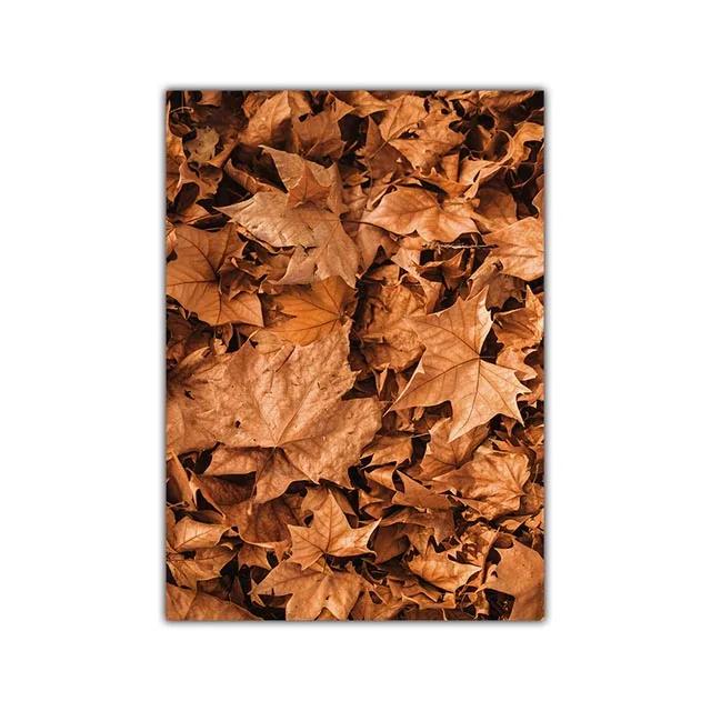 Autumn Scenery Canvas Painting Poster Pumpkin Leaves HD Printing Wall Art Picture Print Living Room Bedroom Home Decoration