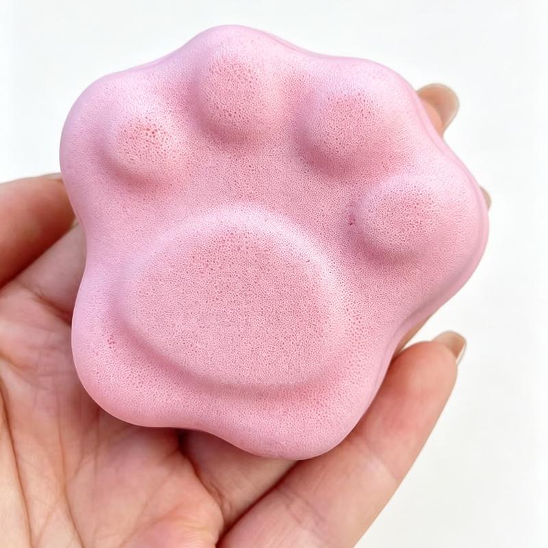 Soft Pink Cream Cat Paw Fidget Toy Super Squshiy Slow Rebound Toy Kawaii Sticky Cake Cat Paw Toy Stress Relieving Toys For Girl