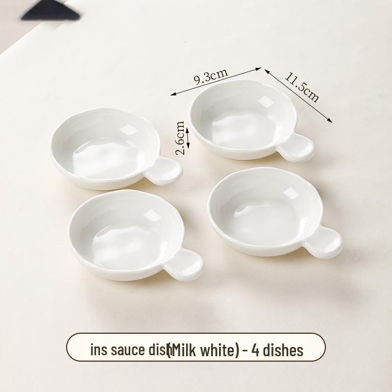Ceramic Cream-Style Dipping Dish for Seasonings and Sauces